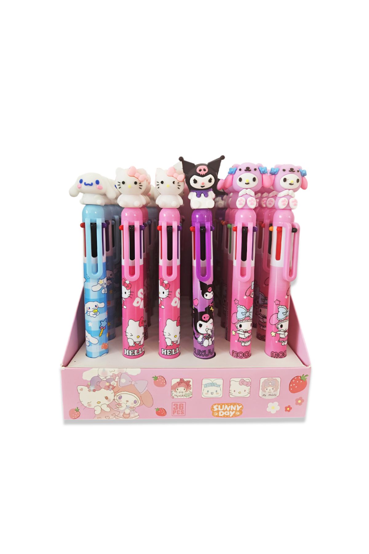 Fancy Space Kuromi Hello Kitty My Melody Cinnamoroll Çok Renkli Tükenmez Kalem