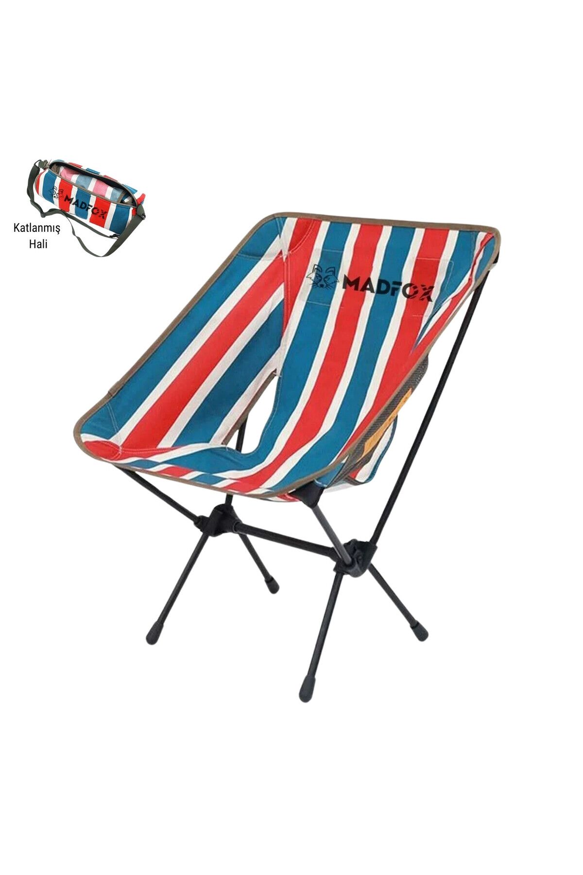 SAVEX Katlanır Kamp Piknik Sandalyesi - Madfox Infinity Ultralight - R.Çizgili -547214 - Taşıma Çantalı