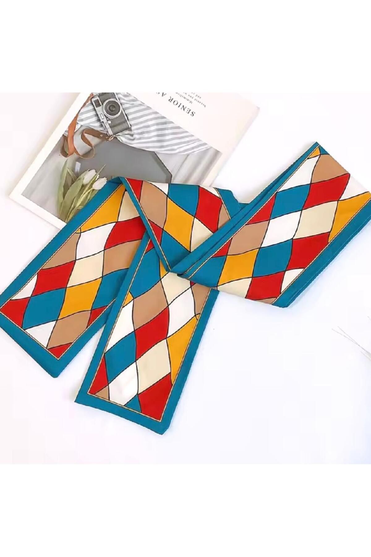 Venus Design Renkli Desenli Fular