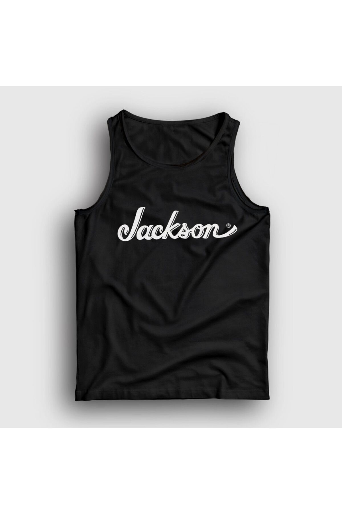 Presmono Unisex Siyah Logo Jackson Hediye Gitar Atlet 544010tt