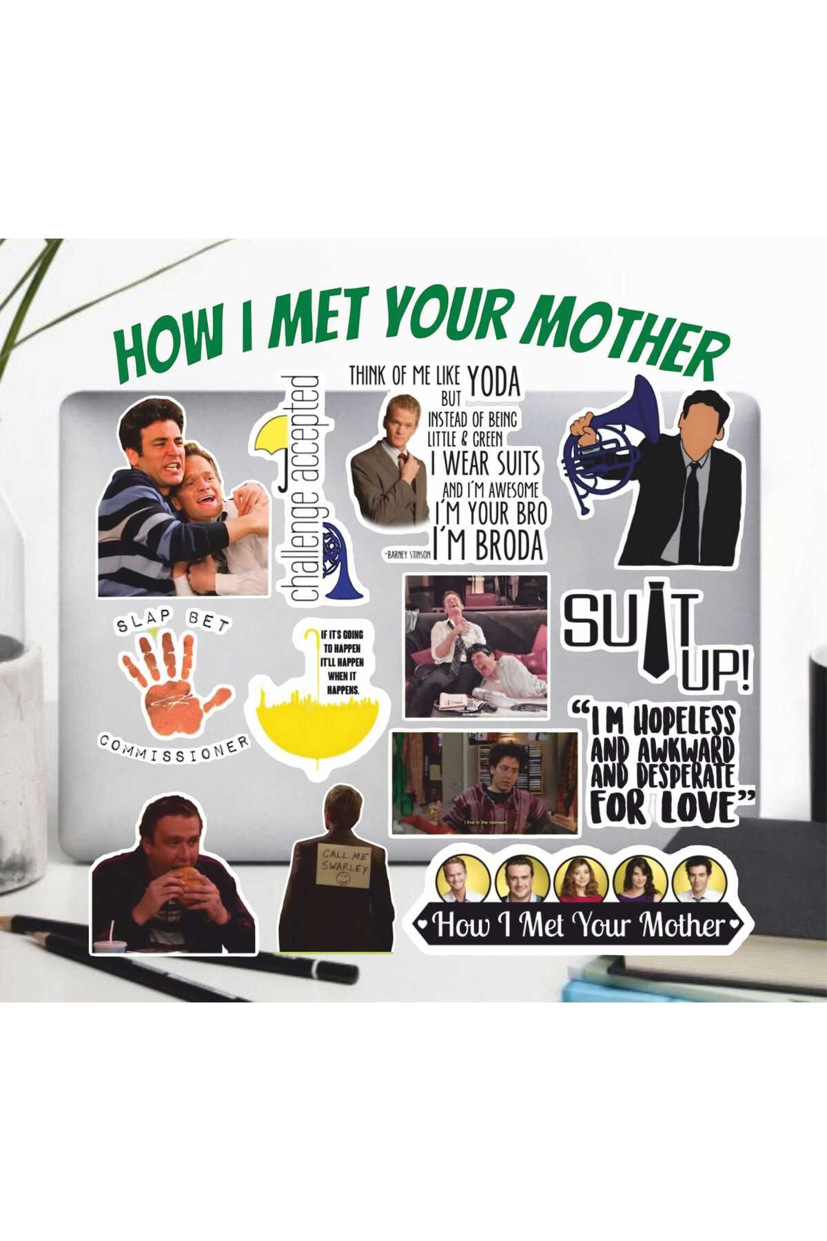 hediyenebak How i Met Your Mother Seri 6 Sticker Seti | Laptop Ajanda Tablet Defter Etiket Bullet Journal