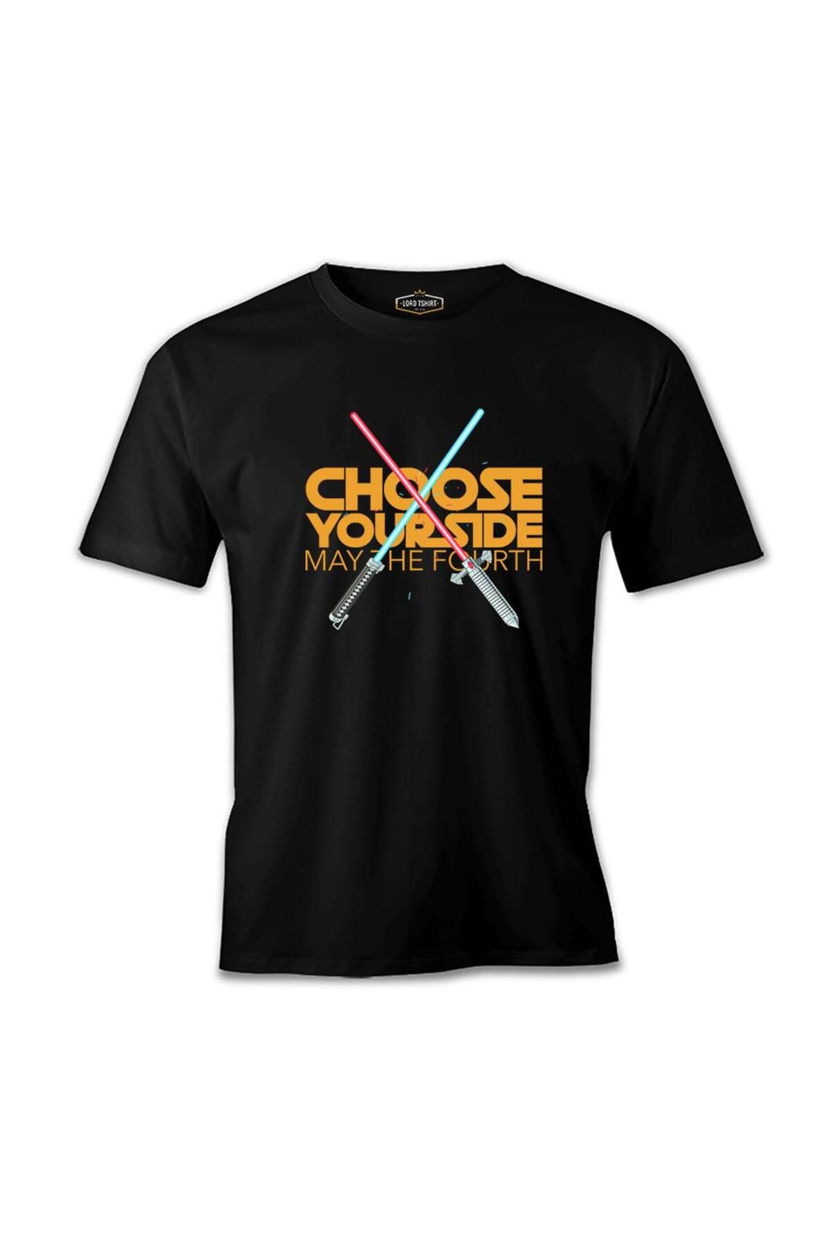 Lord T-Shirt May the Fourth Chose Your Side Siyah Erkek Tshirt