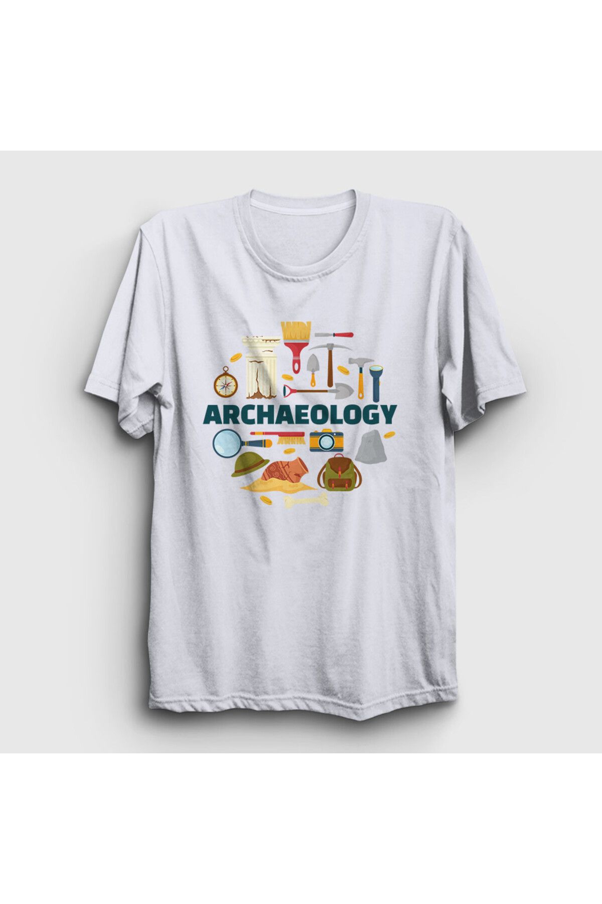 Presmono Unisex Beyaz Archeology Hediye Arkeolog Arkeoloji T-Shirt 541438tt