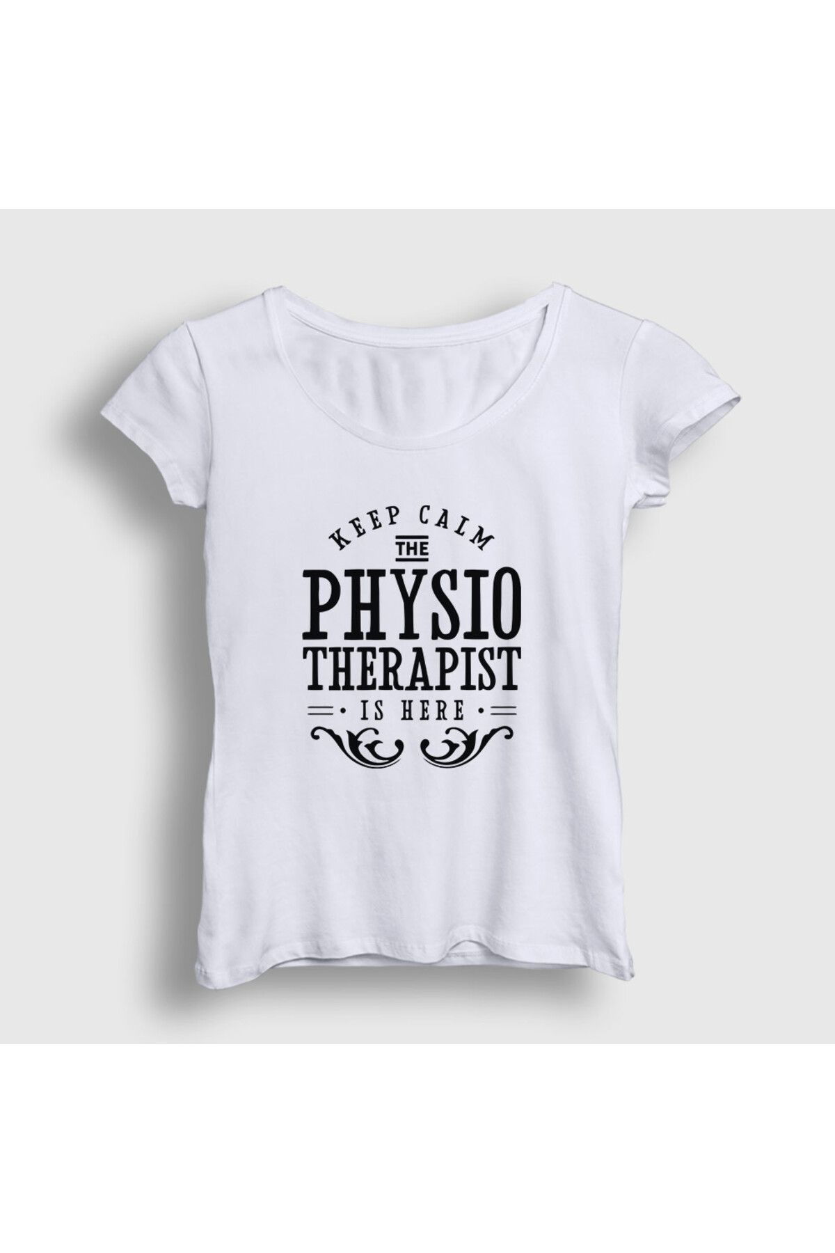 Presmono Kadın Beyaz Calm Hediye Physiotherapist Fizyoterapist T-Shirt 541959tt