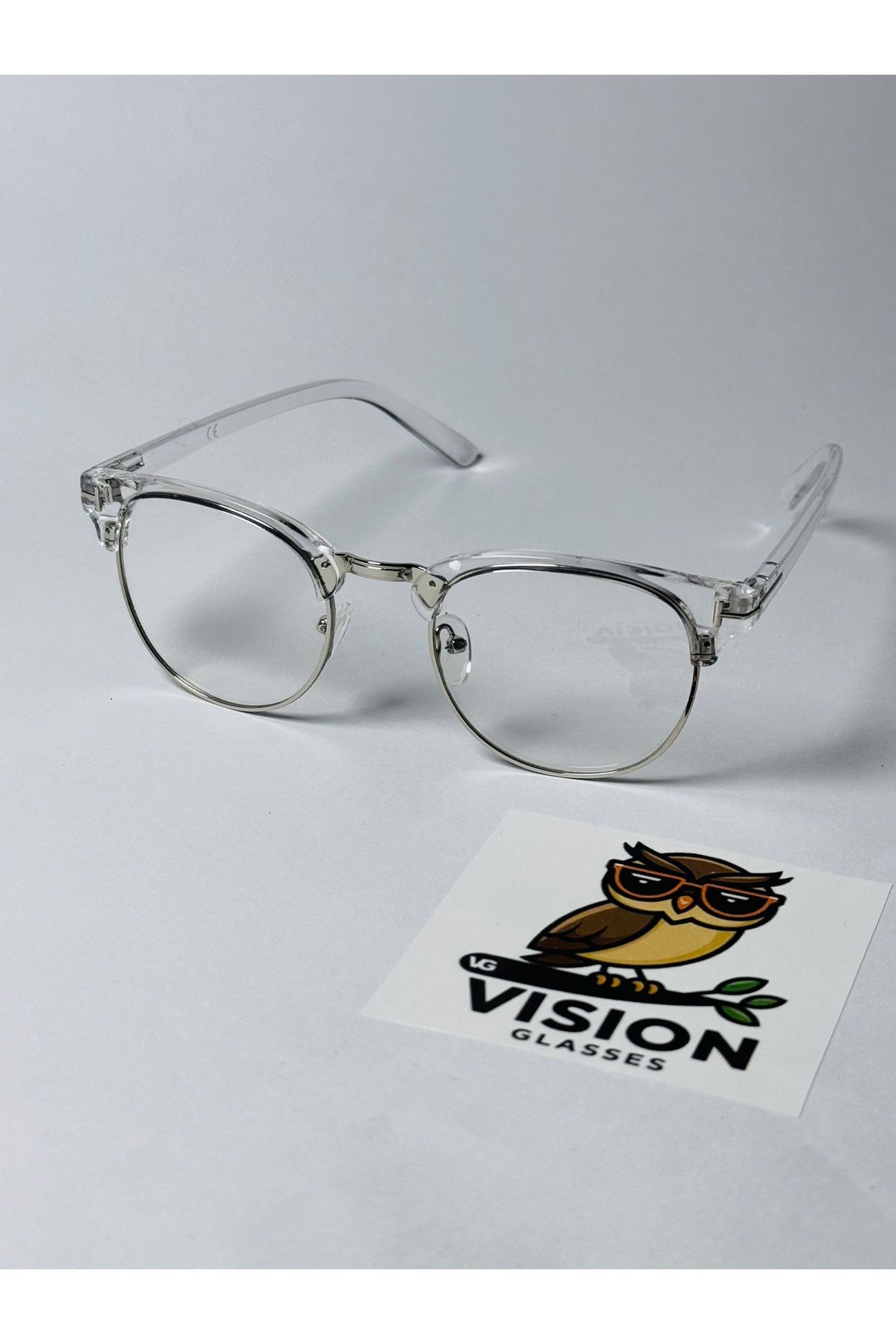 VG VISION GLASSES Crystal Arc Unisex Şeffaf Mavi Işık Korumalı Gözlük