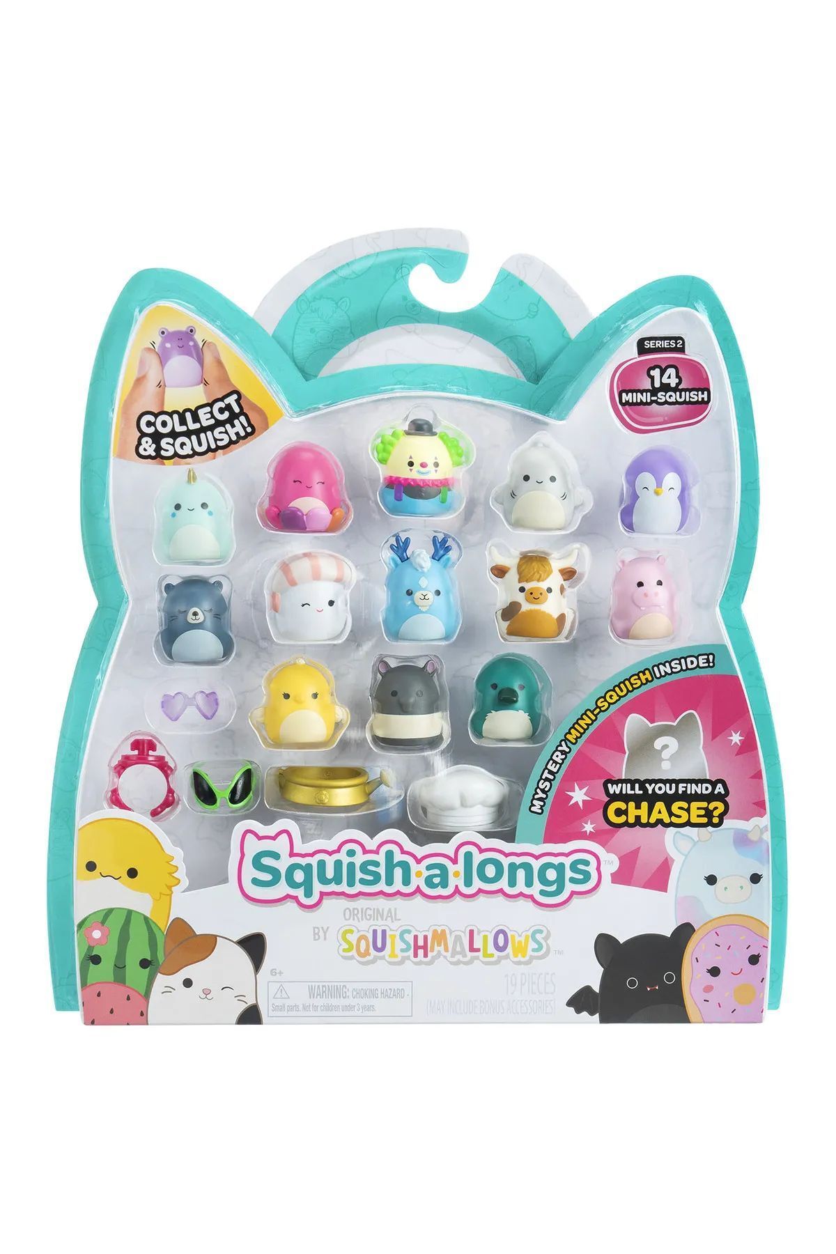 Squishmallows SQUİSH A LONGS SQAL0030-66 S2 14 FİGÜR VE YÜZÜK SETİ 3+