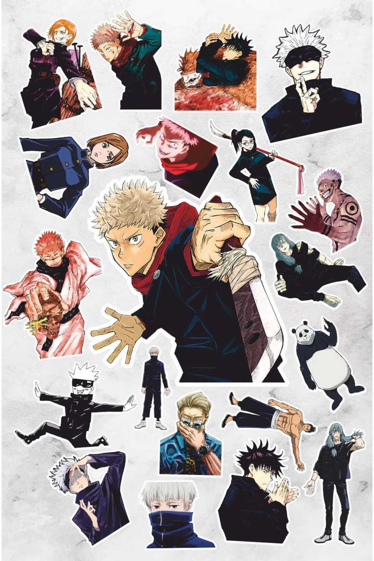 hediyenebak Jujutsu Kaisen Sticker Seti | Laptop Ajanda PC Tablet Telefon Defter Etiket Bullet Journal