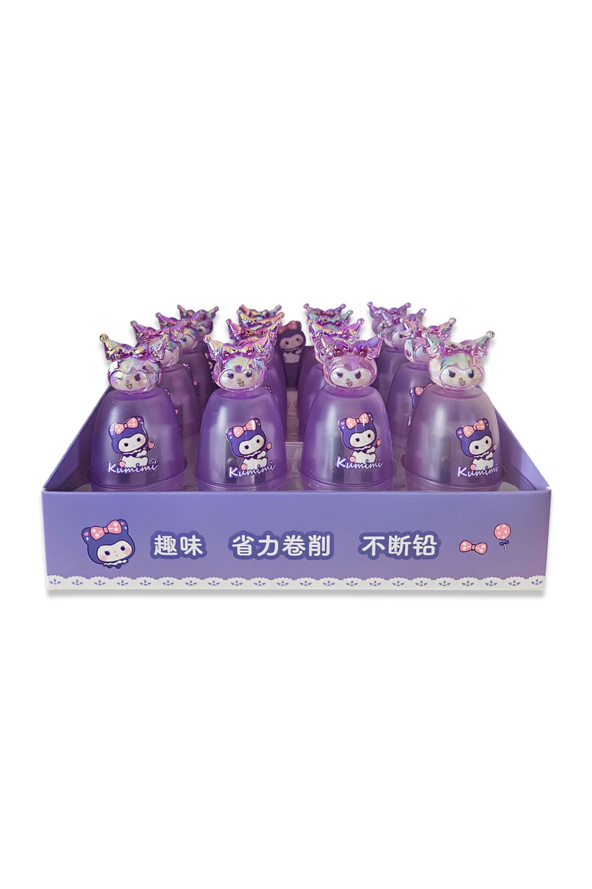 Fancy Space Kuromi Mor Çift Hazneli Kalemtıraş