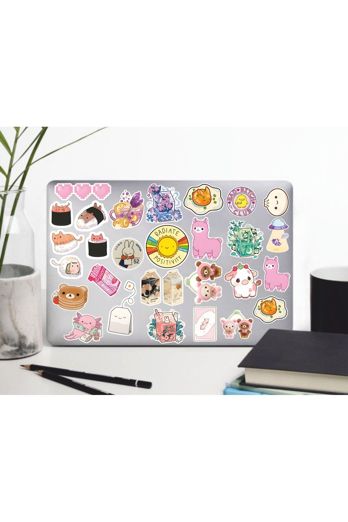 hediyenebak Kawaii Sticker Seti | Laptop Ajanda PC Tablet Telefon Defter Etiket Bullet Journal
