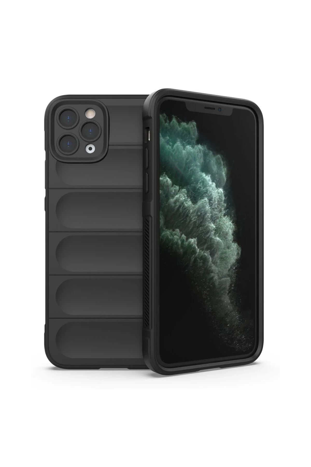 NewFace iPhone 11 Pro Max uyumlu  Kılıf Optimum Silikon - Siyah MRAYD