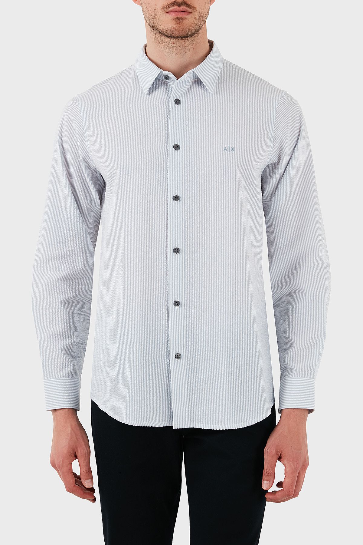 Armani Exchange % 100 Pamuk Regular Fit Uzun Kollu Gömlek Erkek GÖMLEK XM000429 AF13141 MB004