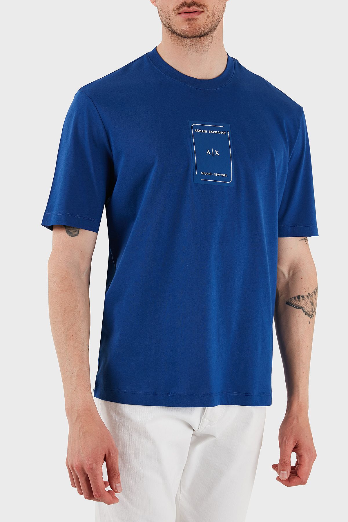 Armani Exchange Armani Exchage % 100 Pamuk Regular Fit Bisiklet Yaka Logolu T Shirt Erkek T SHİRT XM000570 AF10356 U