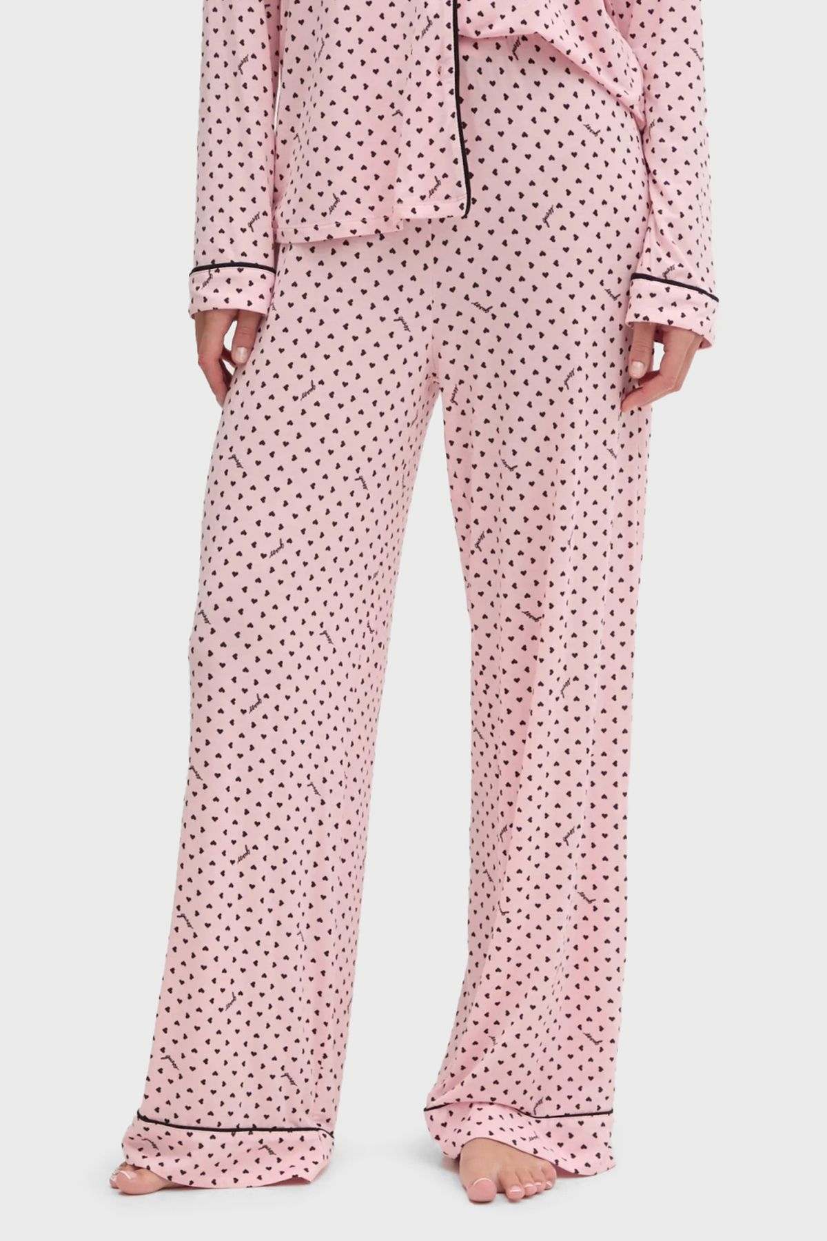 Guess-Σετ πιτζάμες Sasha Hearted Regular Fit Ψηλόμεσο Φαρδύ Σετ Πιτζάμες Modal O5RX08KCIN2 ΣΕΤ ΠΙΤΖΑΜΕΣ 3