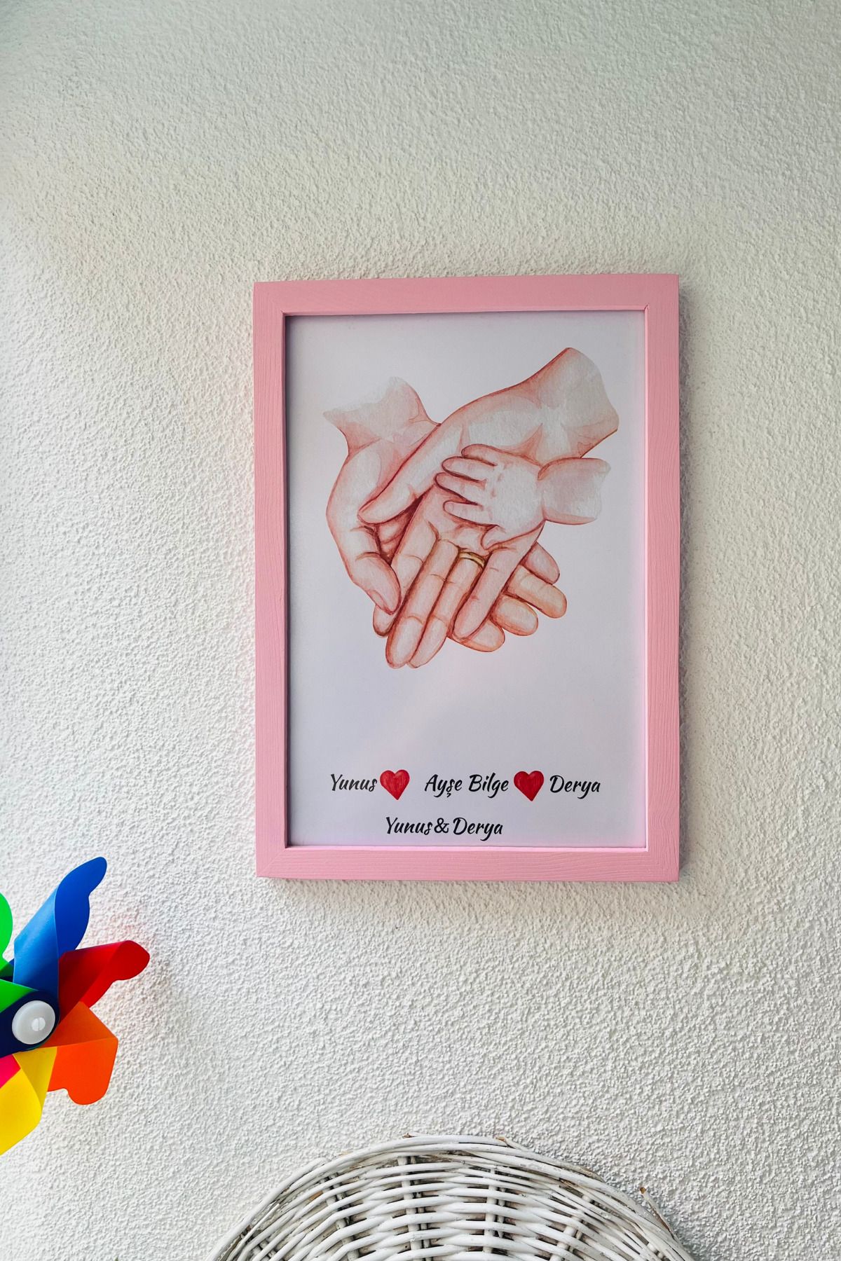 baucollection Kişiselleştirebilir Aile Temalı Ahşap Tablo