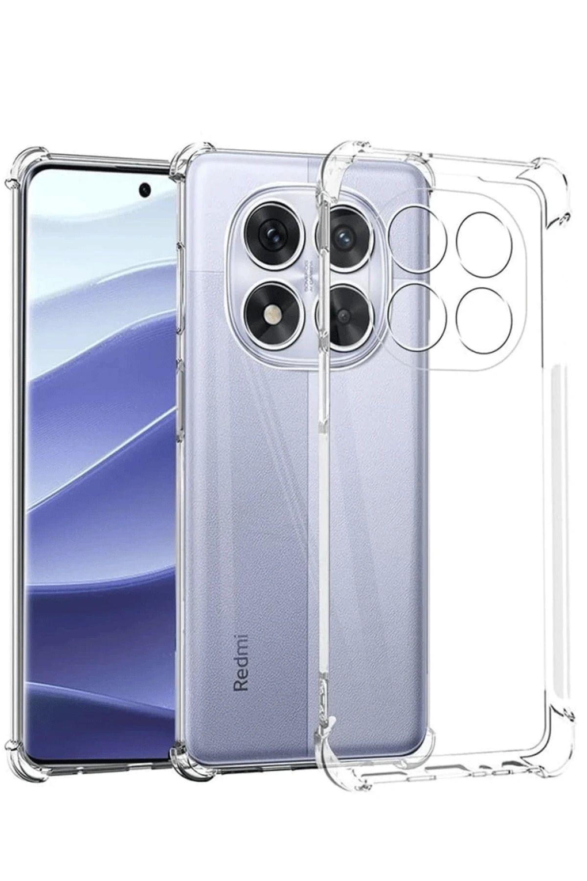NewFace Xiaomi Redmi Note 14 Pro 5G Kılıf Lüx Şeffaf Silikon GLSTD