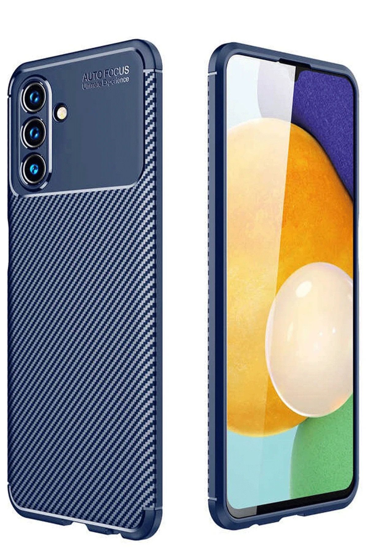 NewFace Samsung Galaxy A26 Kılıf Auto Focus Karbon Kapak - Lacivert MRAYD