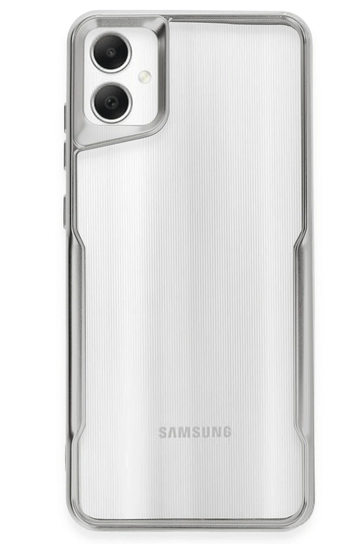 NewFace Samsung Galaxy A06 Kılıf Boyi Silikon Kapak - Gümüş GLSTD