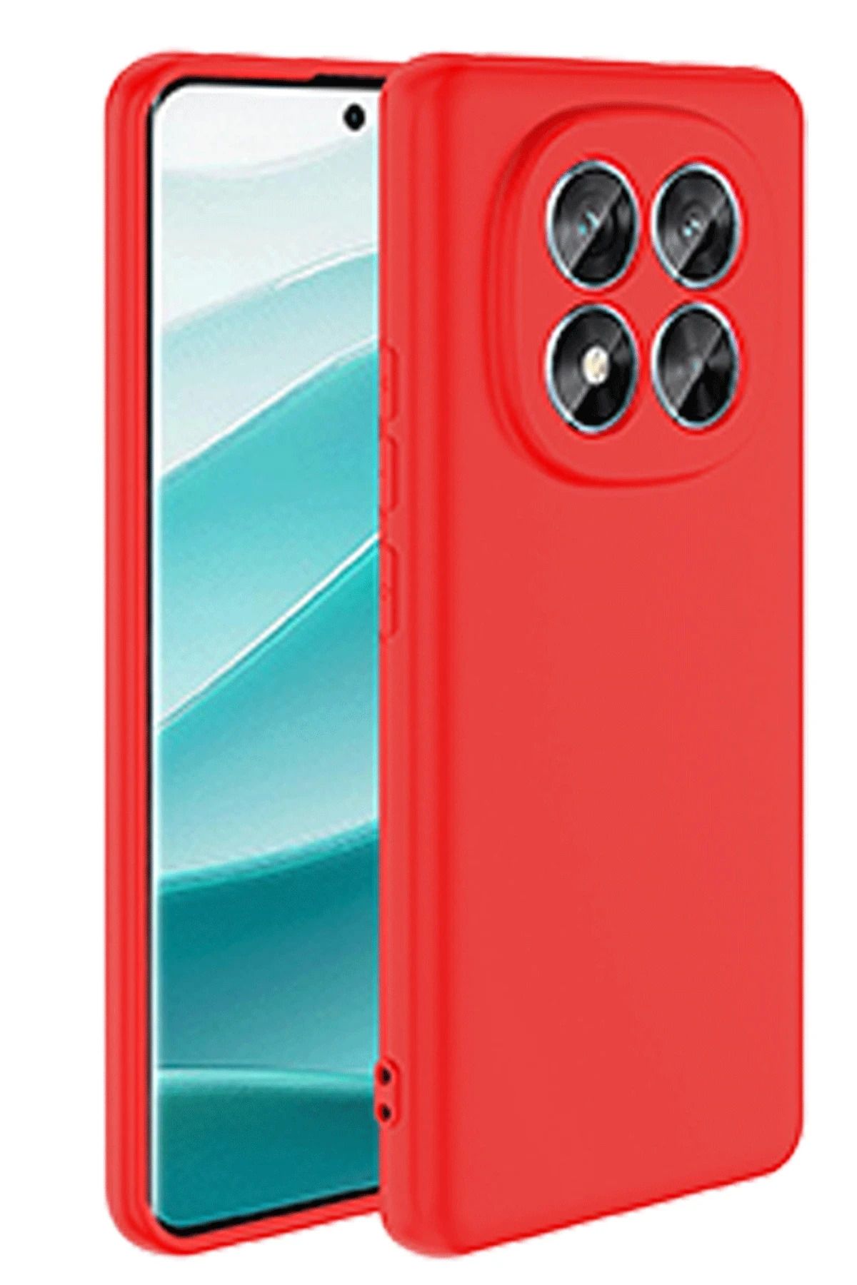 NewFace Xiaomi Redmi Note 14 Pro 5G Kılıf First Silikon - Kırmızı GLSTD