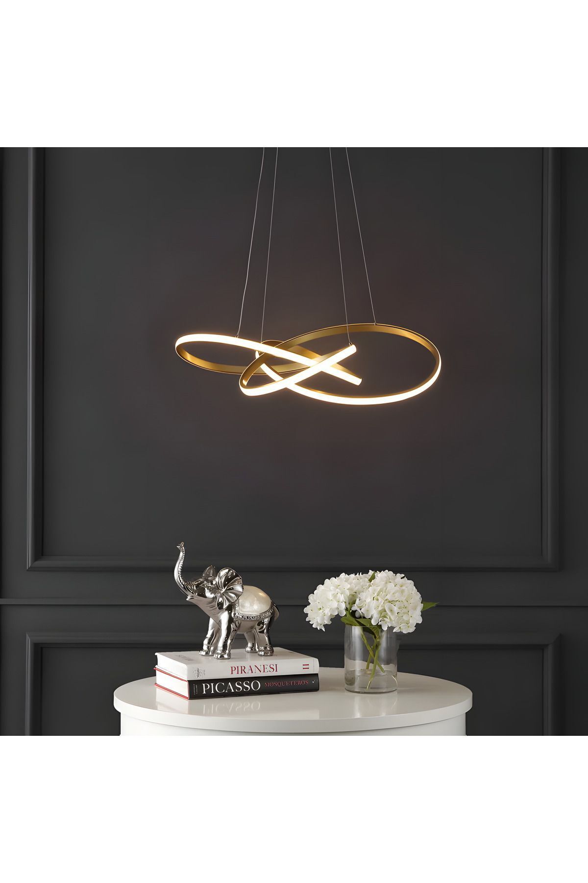 Avize Selina Led Avize Oturma Oda Yatak Oda Avize Aydınlatma 3 Renk Led Avize