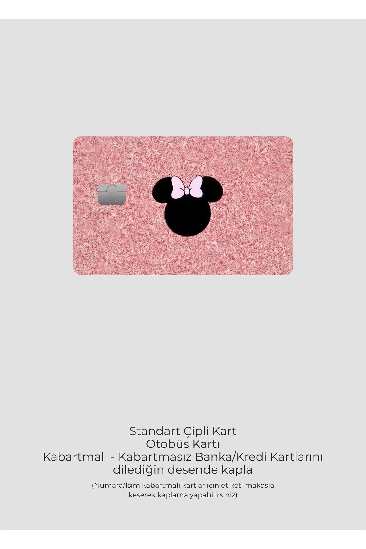 hediyenebak Minie Mouse Tasarımlı | Kart Kaplama Stickeri | Kredi/Banka Kartı Için Uyumlu
