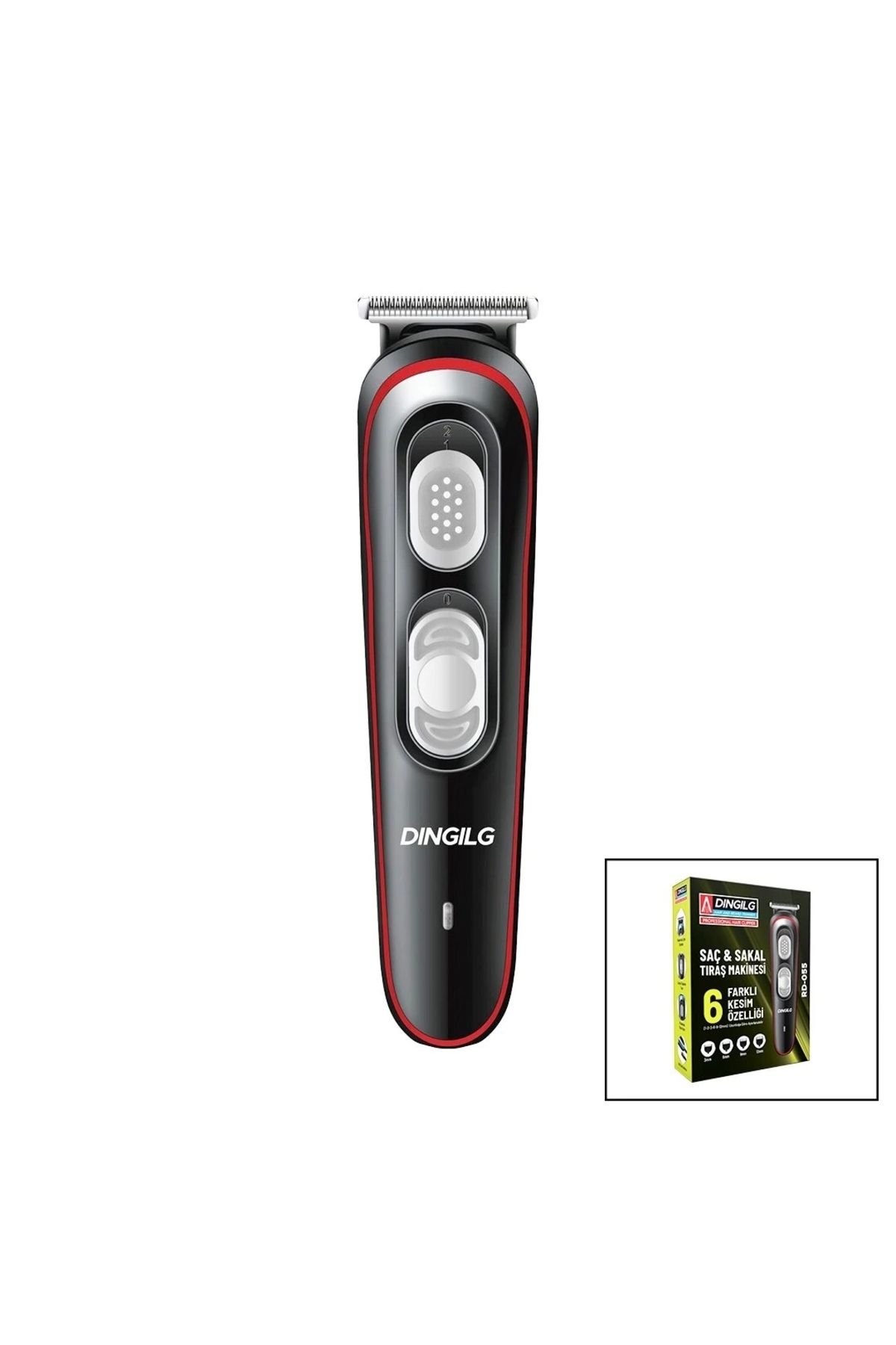 STOREMAX SAÇ - SAKAL KESME TRAŞ MAKİNESİ 6 FARKLI KESİM USB ŞARJLI 2 KADEME BIÇAK AYARI RD-055 (5047)
