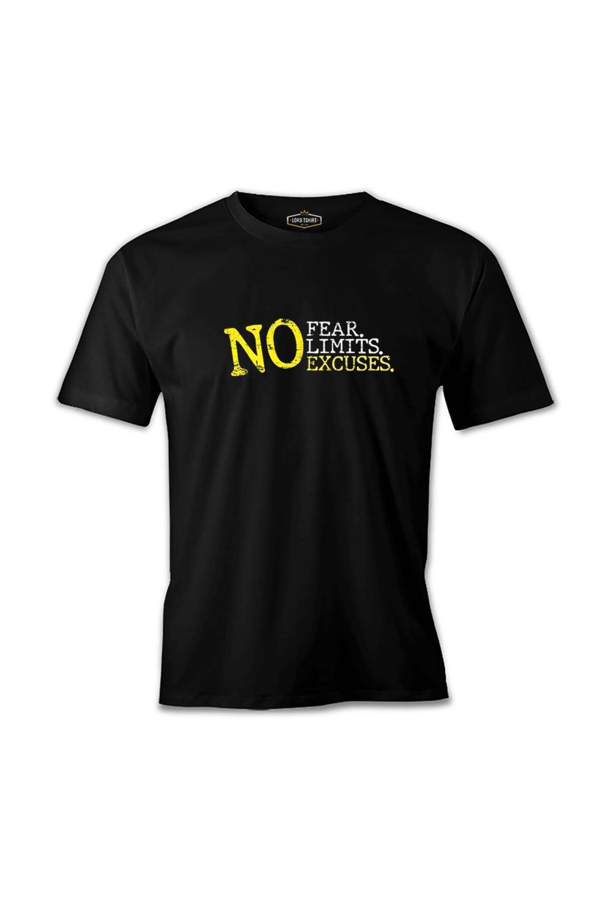 Lord T-Shirt No Fear No Limits No Excuses Siyah Erkek Tshirt