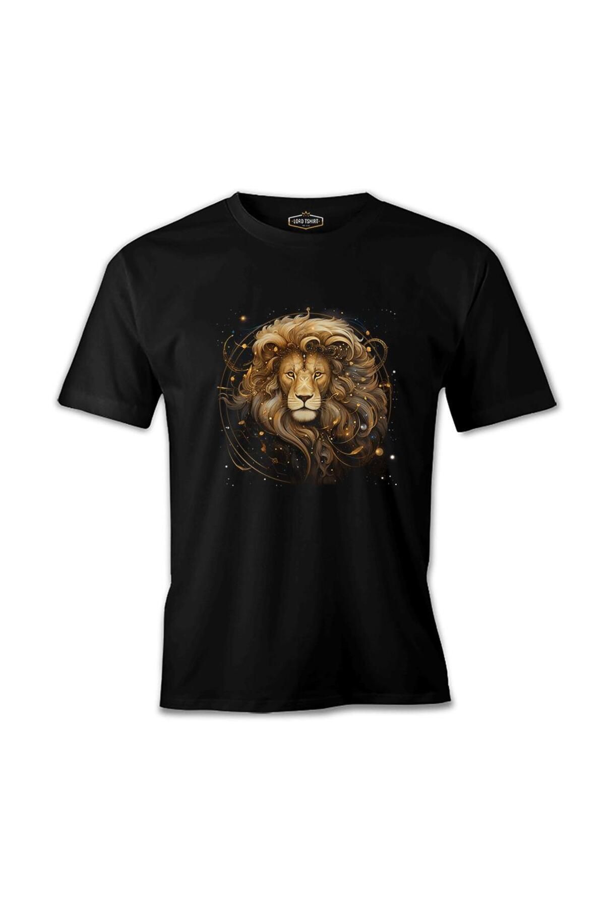 Lord T-Shirt Burçlar - Aslan Siyah Erkek Tshirt