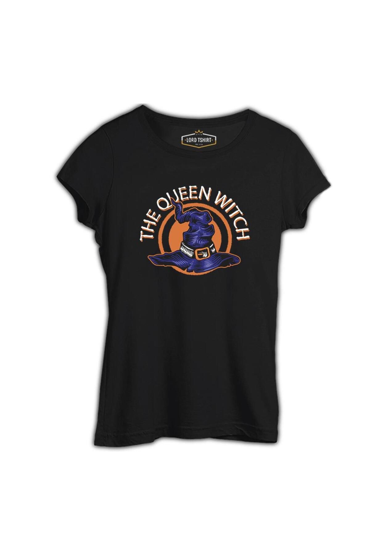 Lord T-Shirt Cadılar Bayramı - Kraliçe Cadı Siyah Tshirt