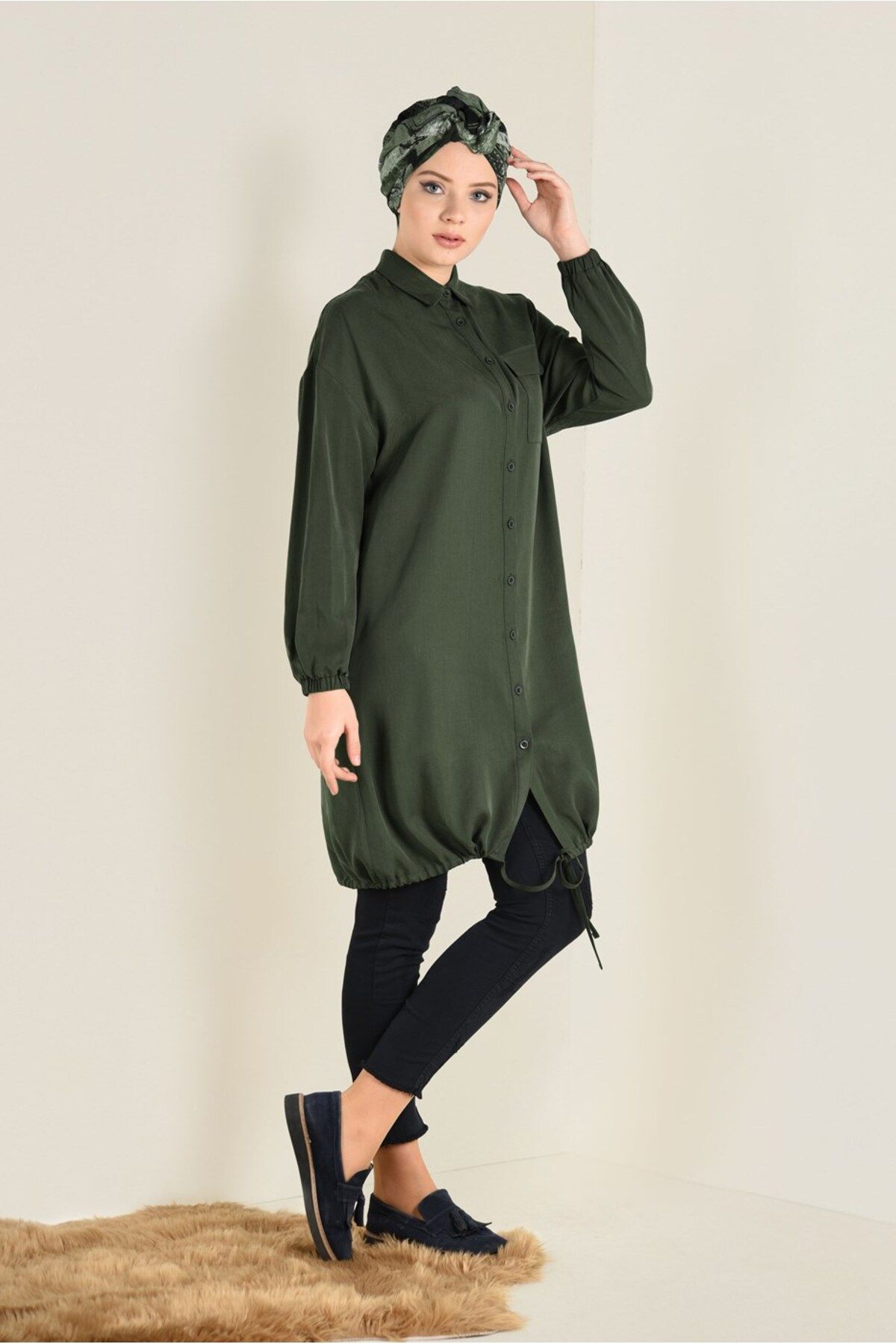 Alvina-Tunic with Skirts with Stripes Elastic Tunic 4704 3