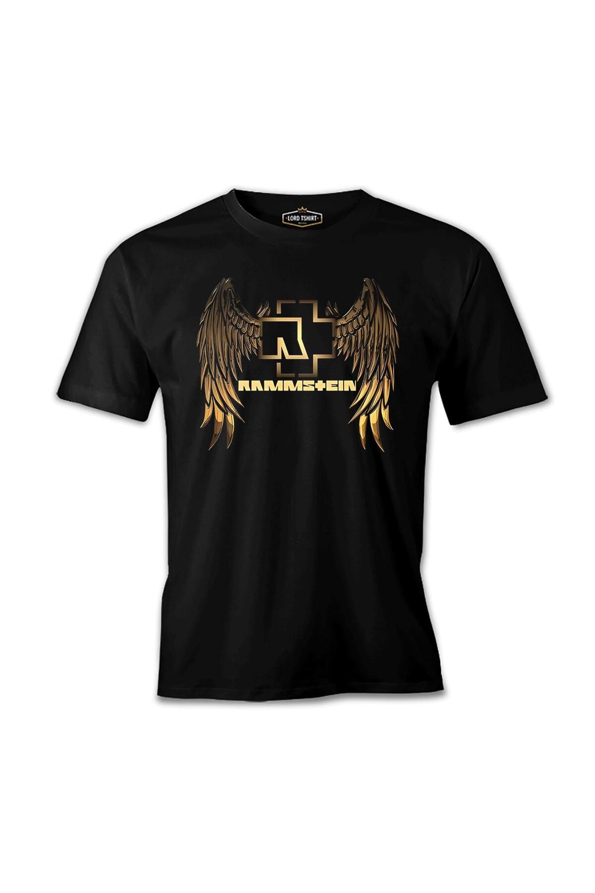 Lord T-Shirt Rammstein - Golden Wings Siyah Erkek Tshirt