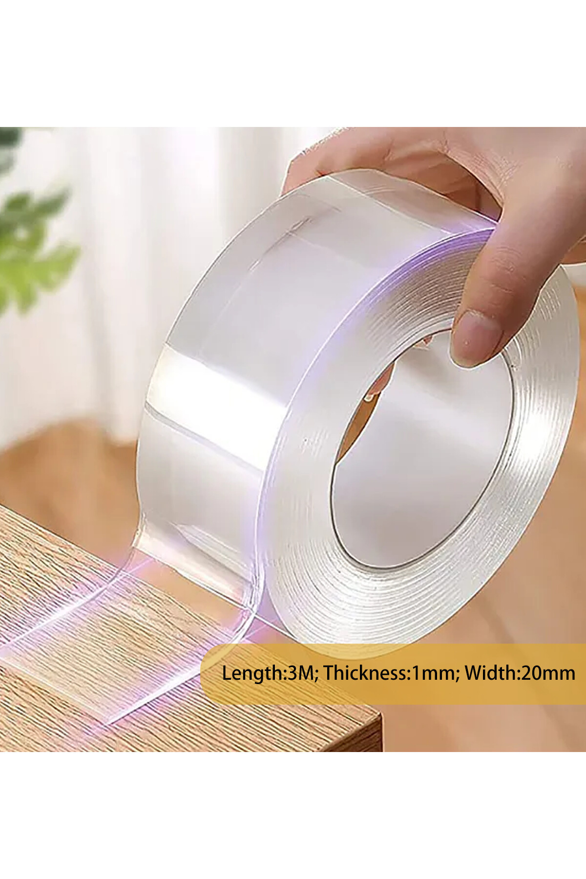 Choice شريط لاصق مزدوج الجوانب قوي للغاية 3 متر × 20 مم، ملصقات حائط مقاومة ل...