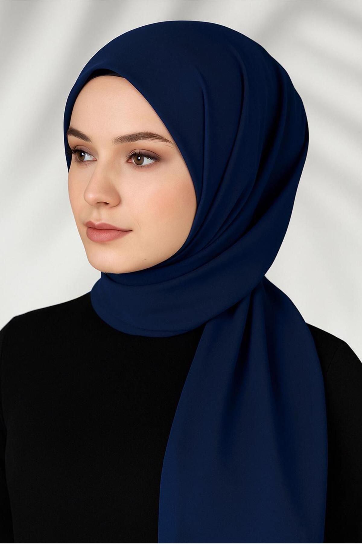 TRENDTESETTÜR KADIN LACİVERT ŞİFON ŞAL T 0010