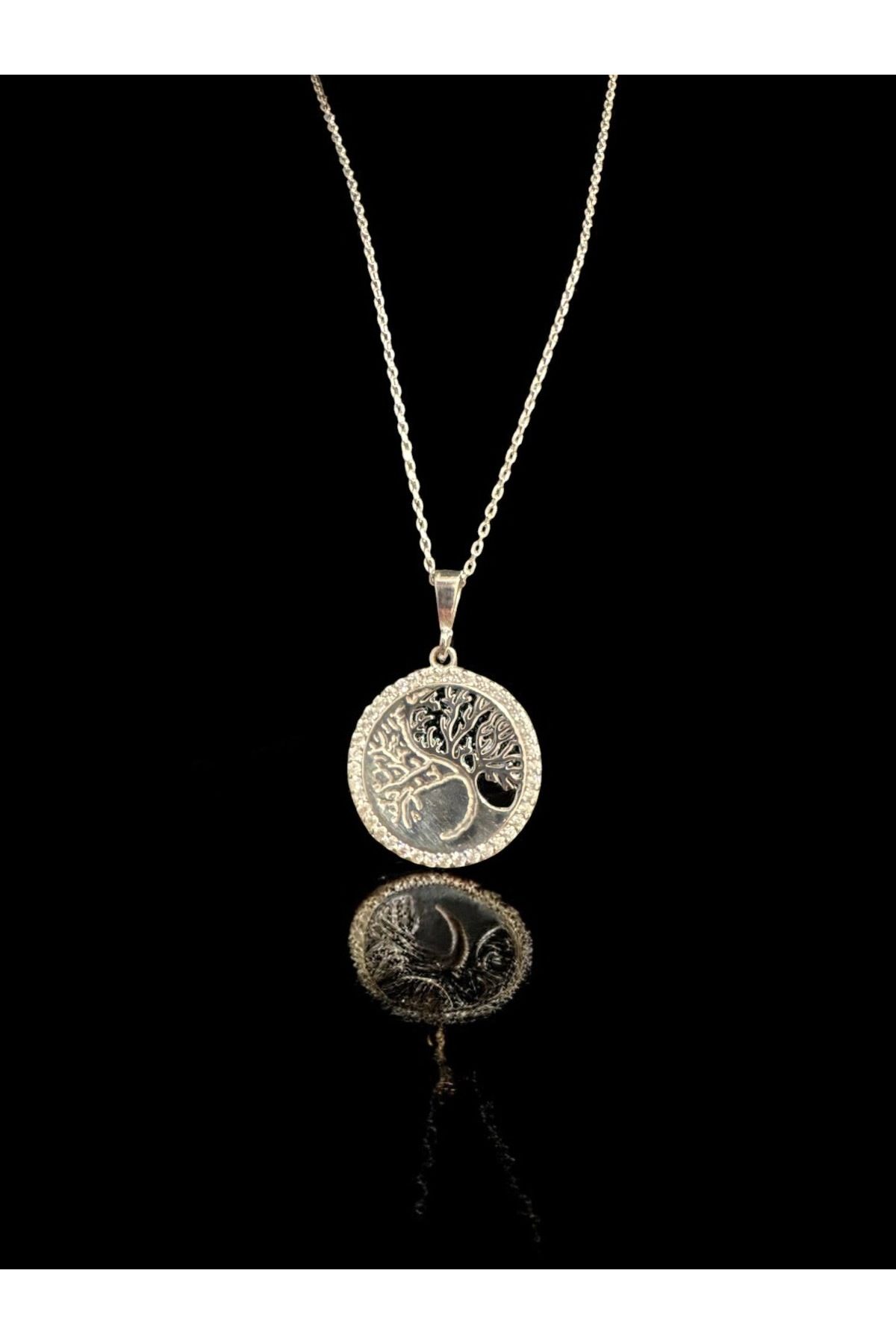 SOFT 925 AYAR KOMPLE GÜMÜŞ 14-K GOLD KAPLAMA SEÇENEKLİ ÖZEL KUTULU HAYAT AĞACI KOLYE
