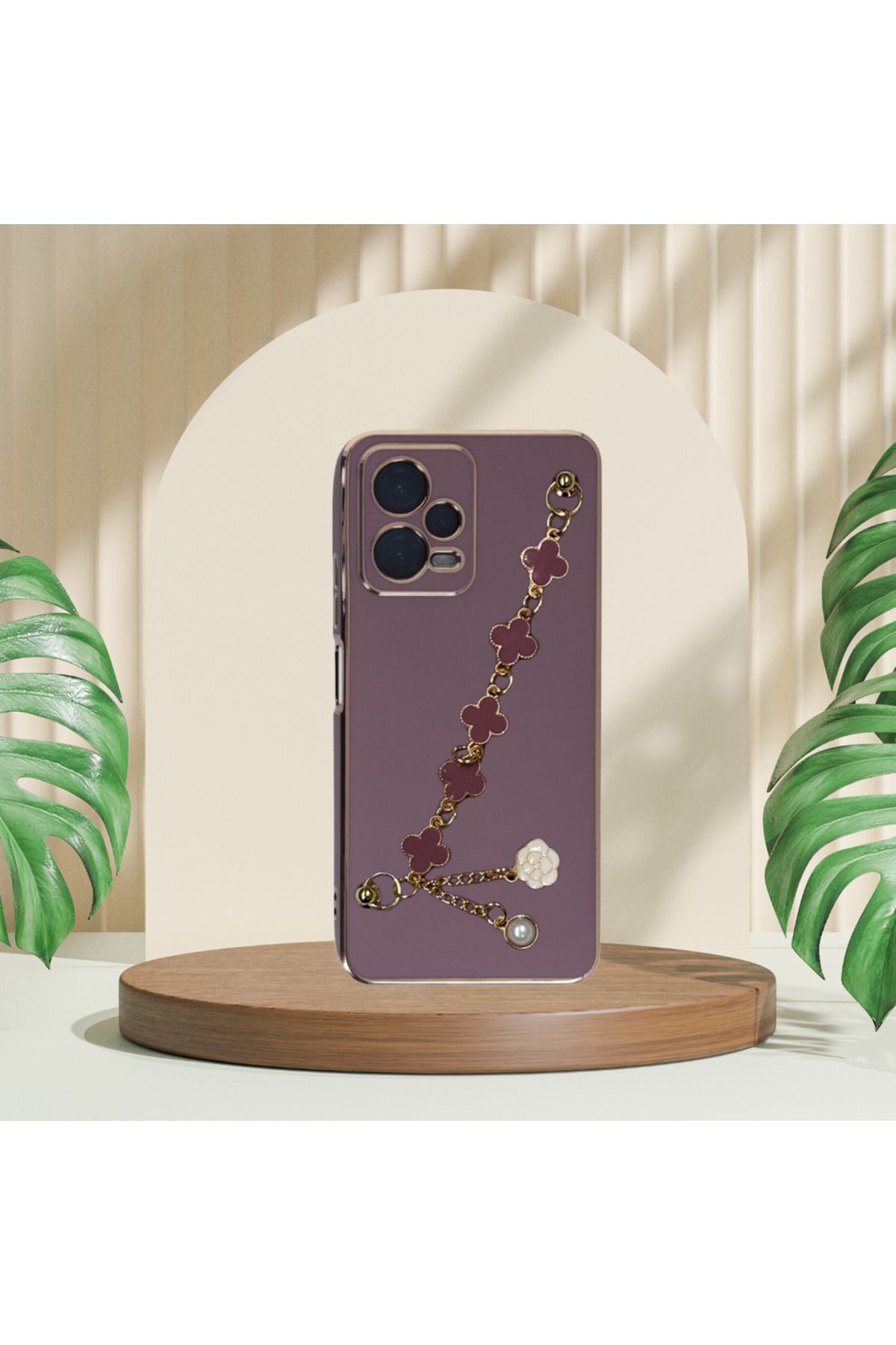 evimdeyokyok Xiaomi Redmi Note 12 Pro Plus 5g Elçek Şanzelize Kılıf Lila TdrTR