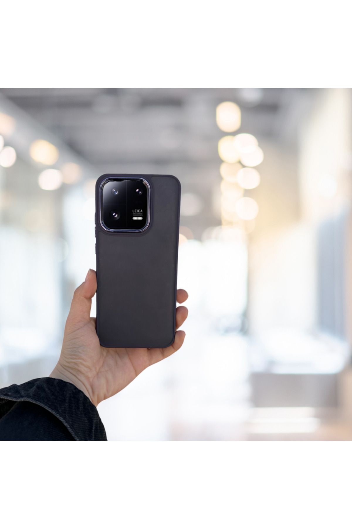 evimdeyokyok Xiaomi Mi 13 Pro Arkası Buzlu Şeffaf Hassas Düğme Kamera Çıkıntılı Sert Mat Perfect Mor TdrTR