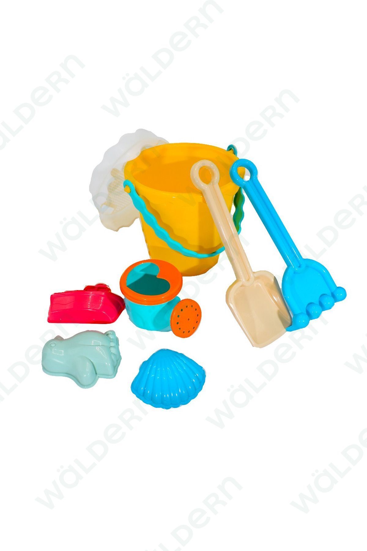 Waldern Toys Büyük Kova Suluklu Ve Kalıplı Deniz Plaj Set