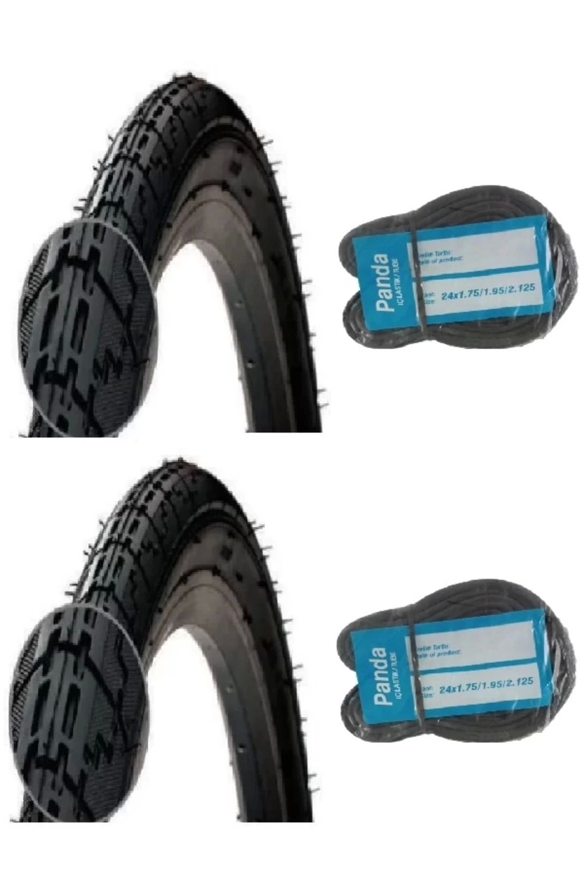 RFL 24 Jant 24x1.75 (47-507) Bisiklet Dış Lastiği D2459 X 2 Adet + Panda İç Lastik Seti