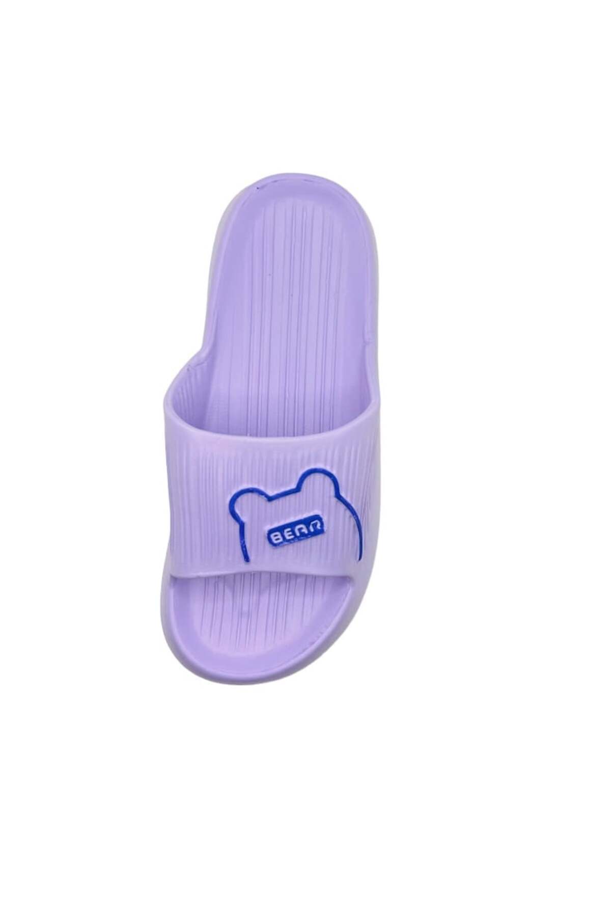 TECOS-Women's Beach or Pool Slippers, Size 40-41, Teddy Bear Print, Purple, 25 Centimeters 4