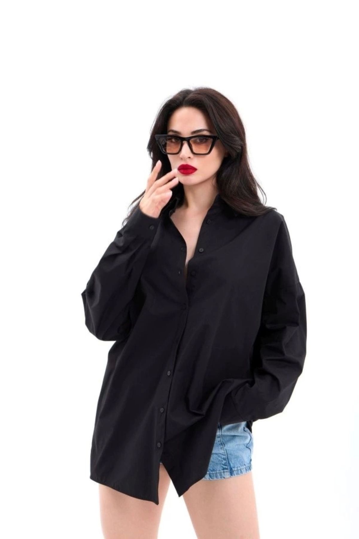 Butik 7448 GÖMLEK-SİYAH