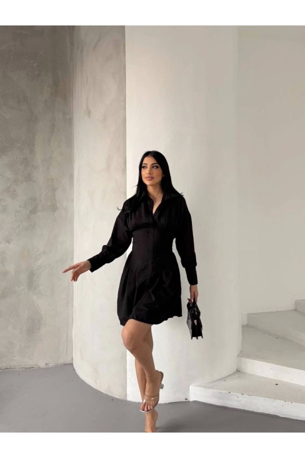 Butik Düğüm Detaylı Elbise