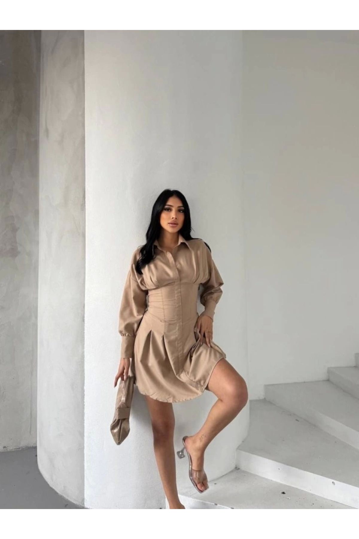 Butik Düğüm Detaylı Elbise