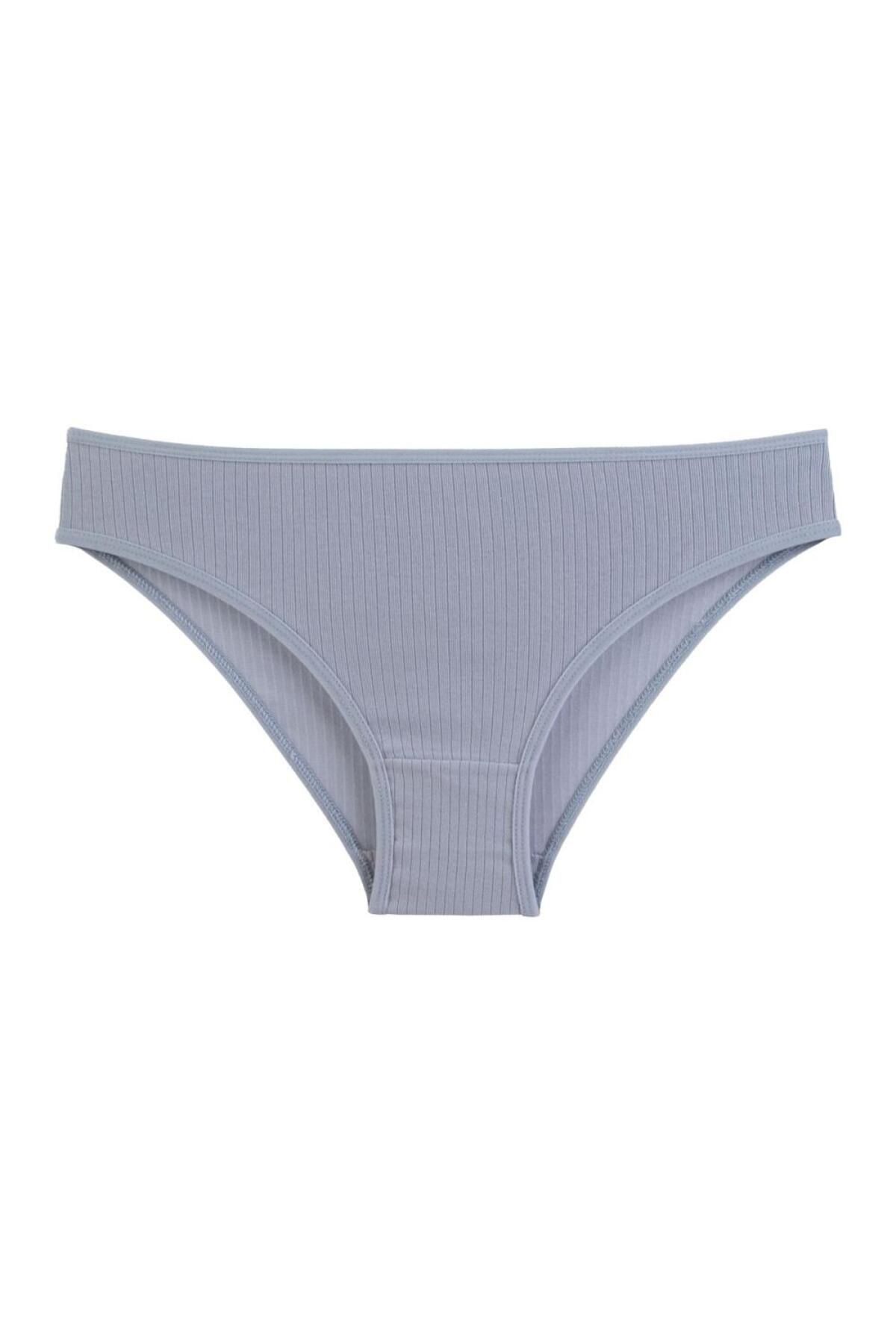 Nicoletta-Chiloți de damă, pachet de 5 lycra, bumbac cu nervuri, liliac 2