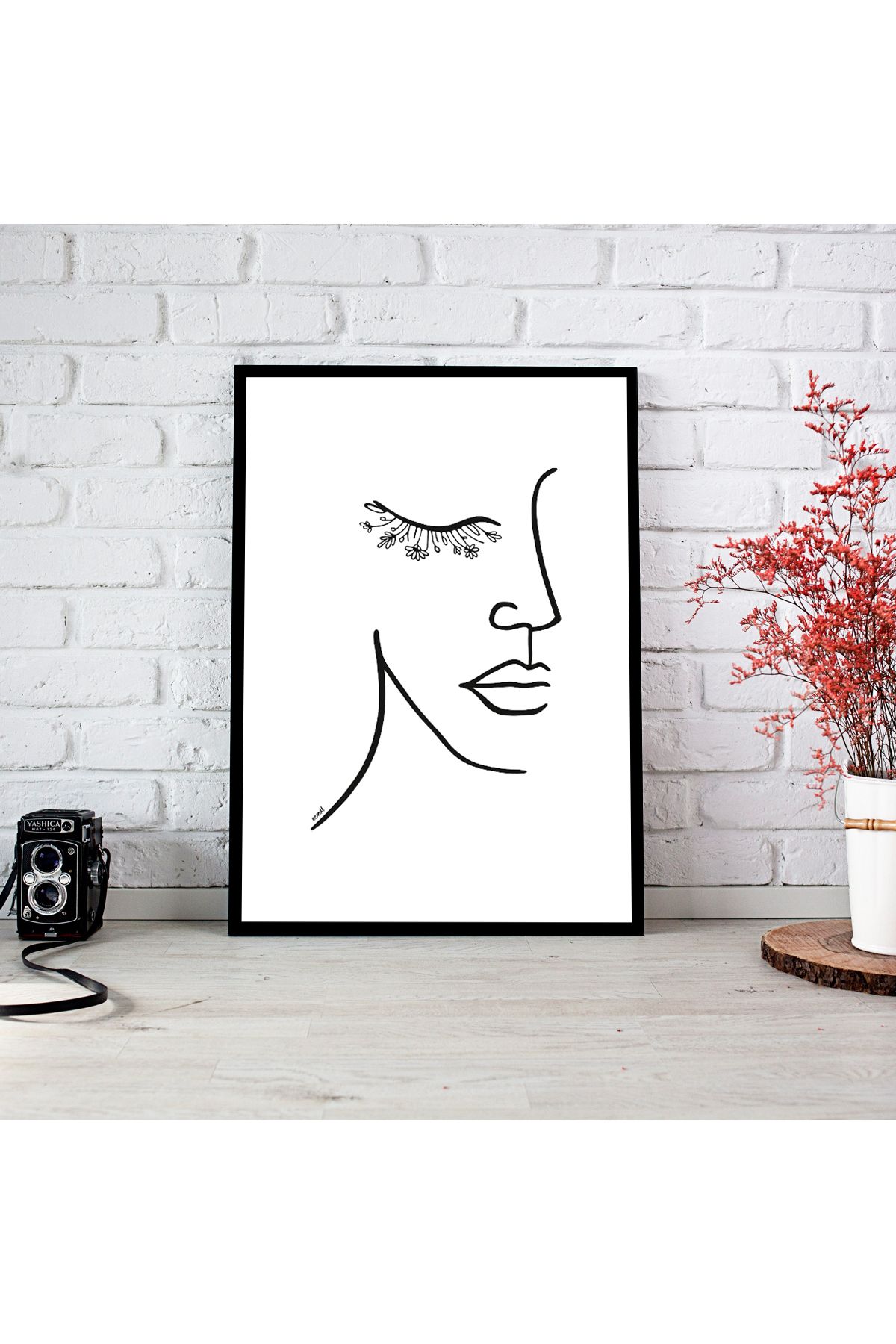 woodsia Çerçeve Görünümlü Çerçevesiz MDF Poster Tablo MDF_TEK1125