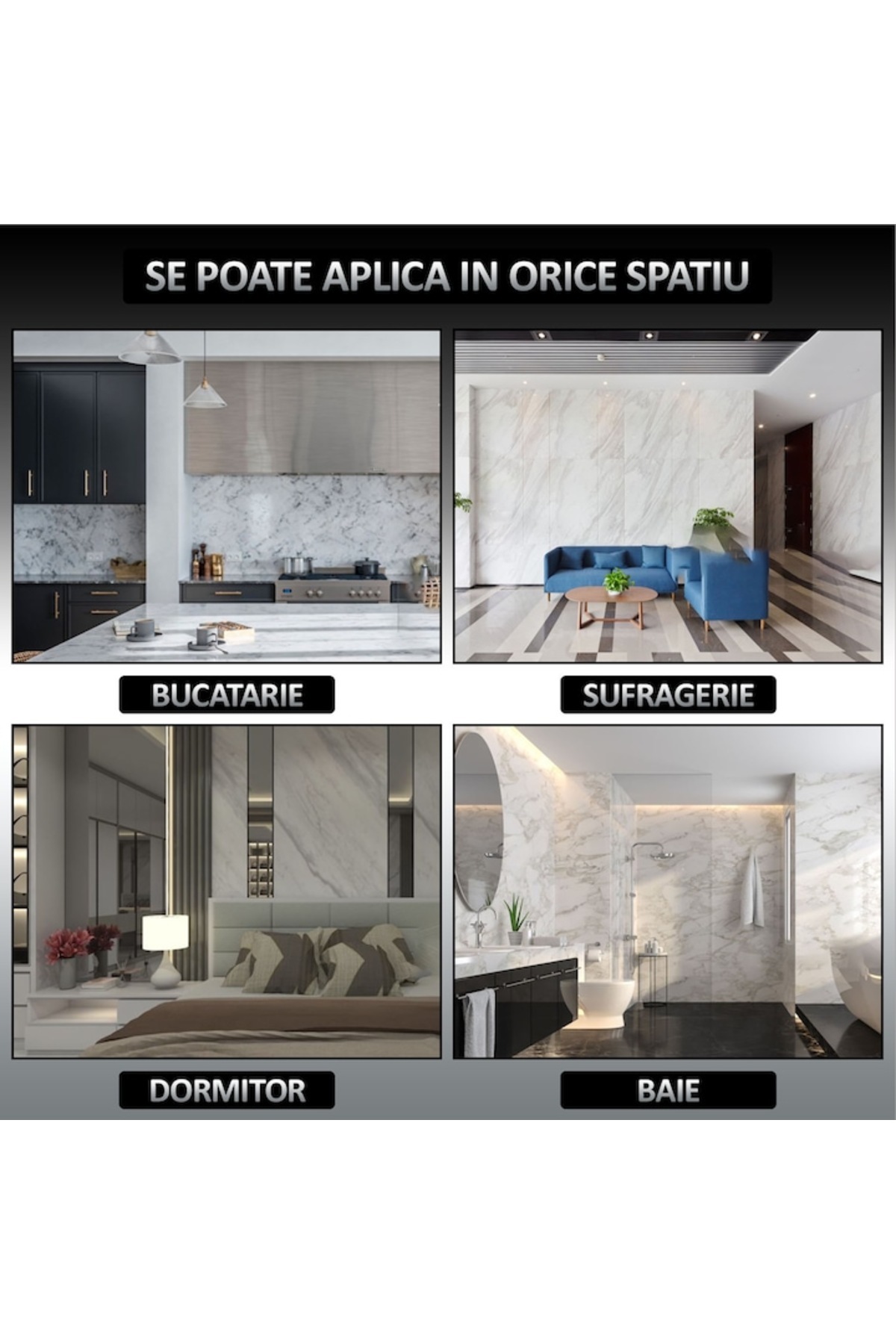 NEXTLY-Set of 10 Self-Adhesive Wallpaper Imitation Marble, Waterproof, Adjustable, Strong Adhesive, Lightweight 6