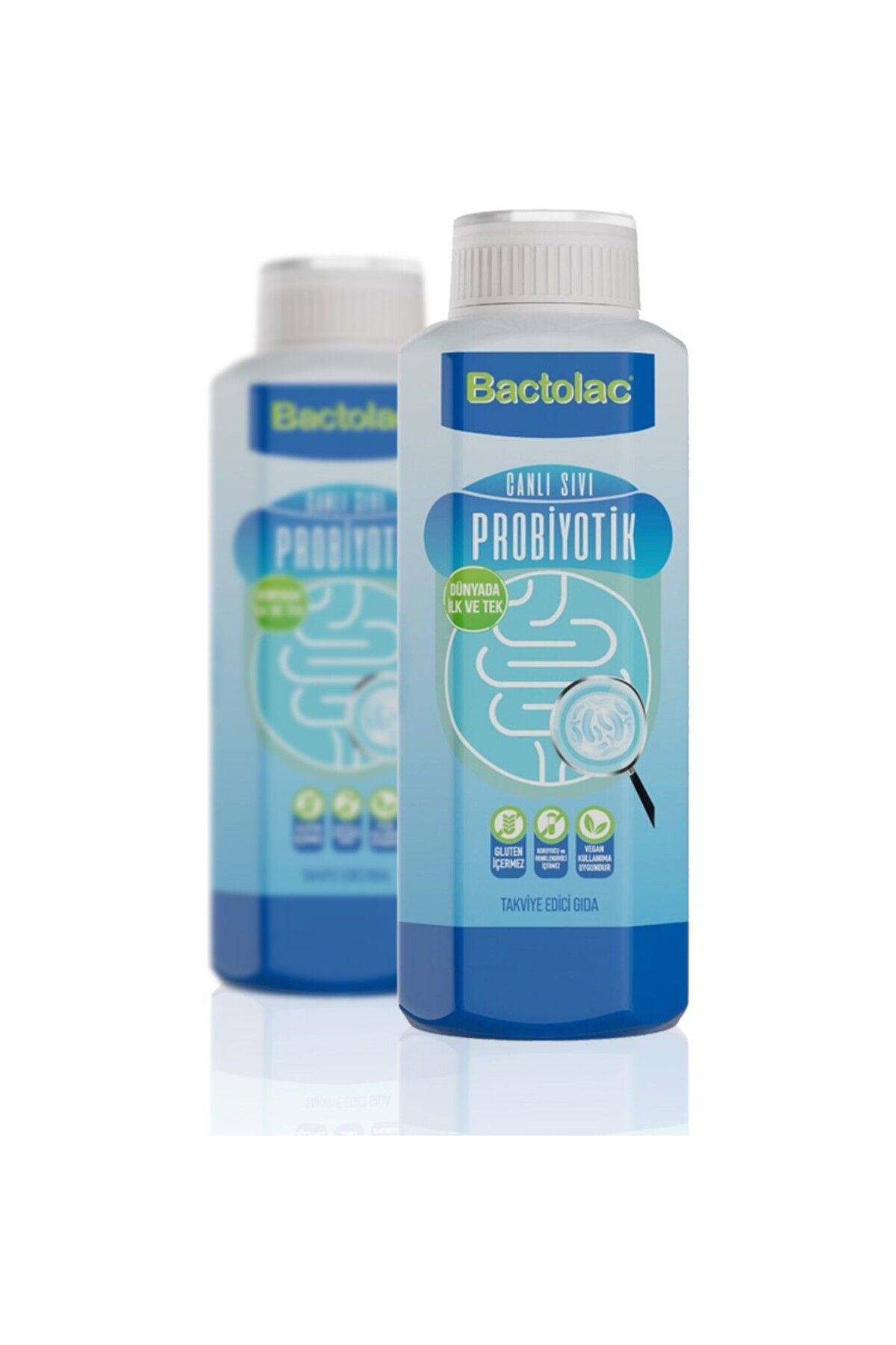 Bactolac Aktif Probiyotik - 1000 ml 2 Adet (DÜNYADA CANLI ORGANİZMA IÇEREN TEK SIVI PROBİYOTİK)