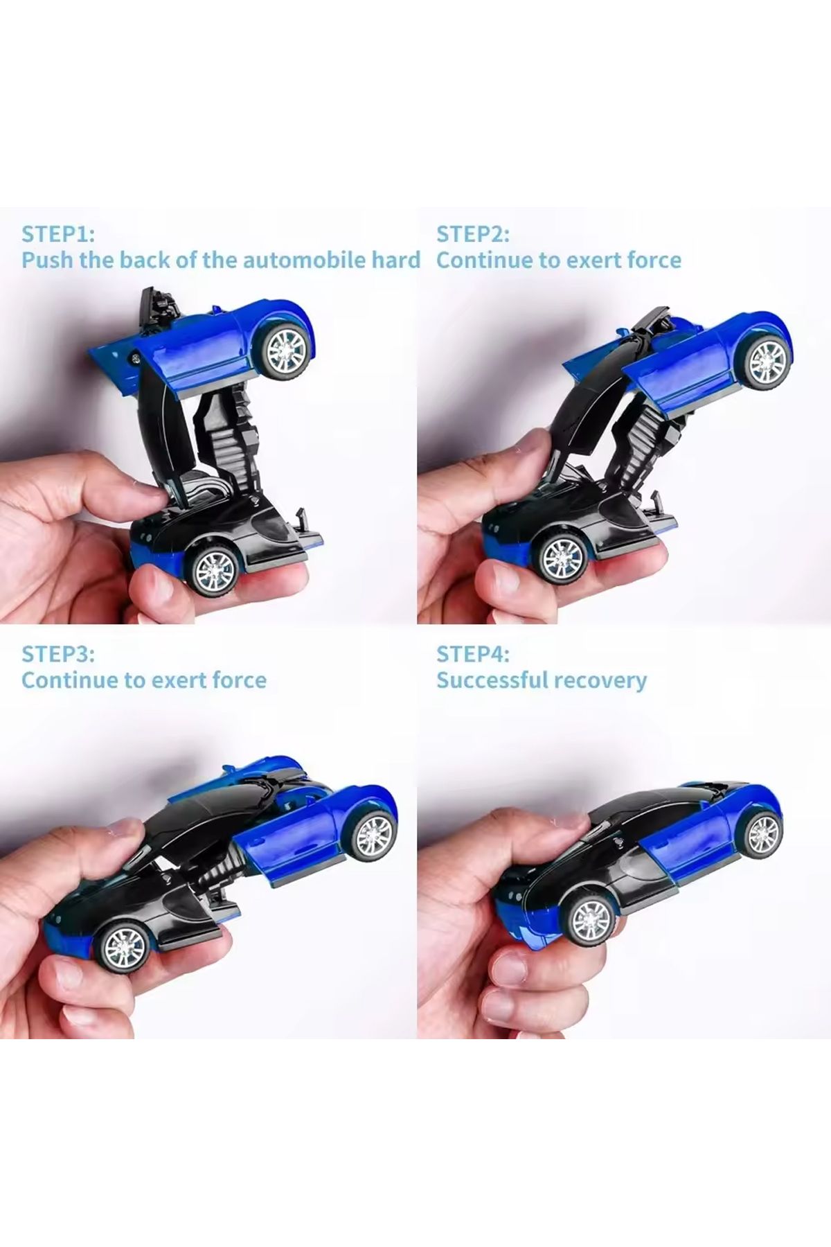 Choice-Blue Transforming Robot With One Click Automatic Shape Conversion Boy Gift Toy Car Parent Child Inte 3