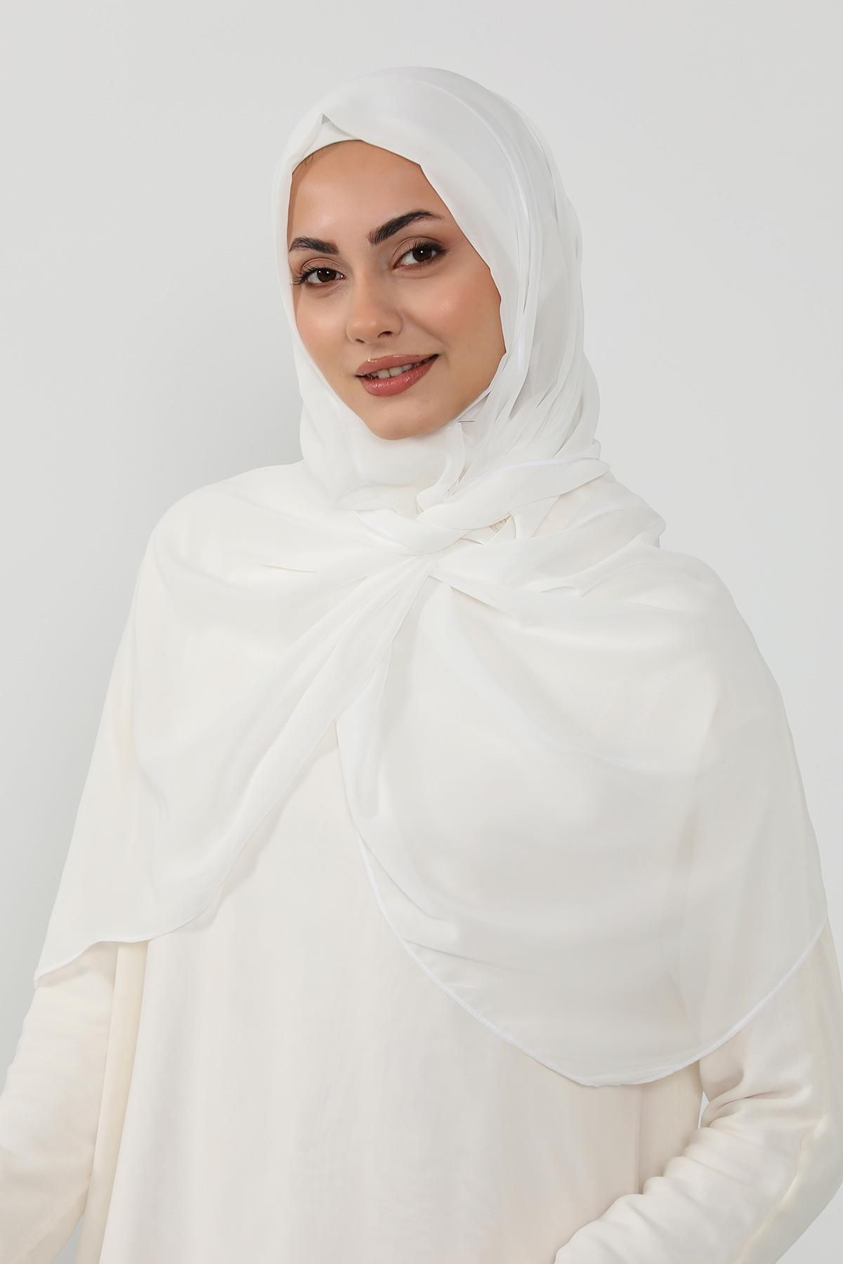 Aisha's Design Penye İç Boneli Pratik Şifon Şal,PS-48