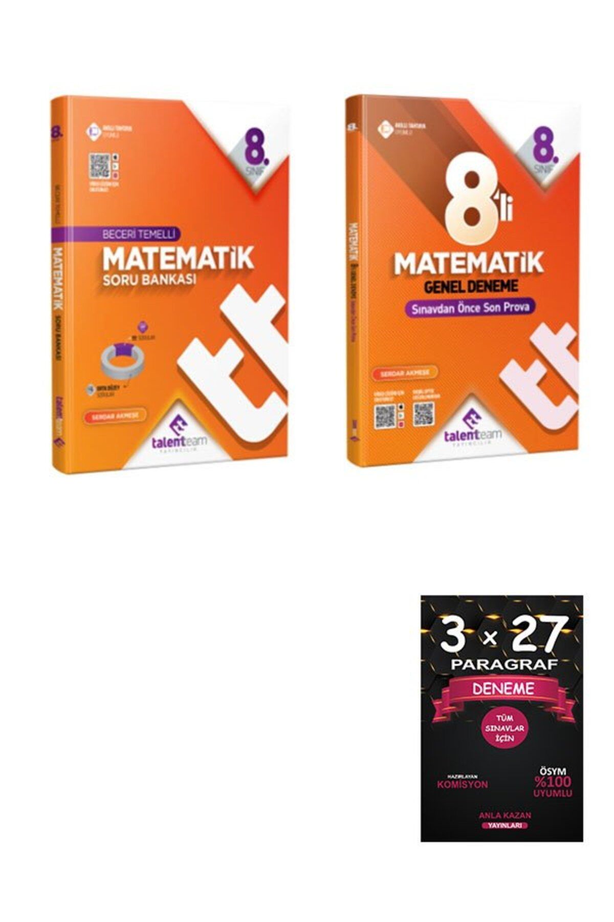 Anla Kazan Yayınları Talentteam Yayınları 8. Sınıf Matematik Soru Bankası ve 8 li Genel Deneme AnlaKazan Paragraf