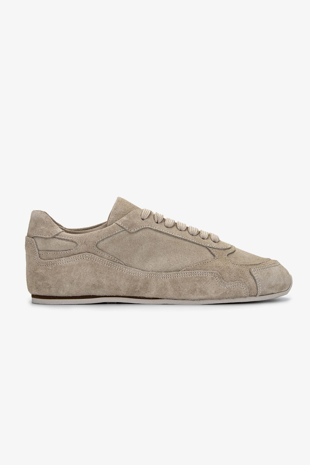 Valmenti Kadın Hakiki Deri Bej Süet Sneakers & Spor Ayakkabı