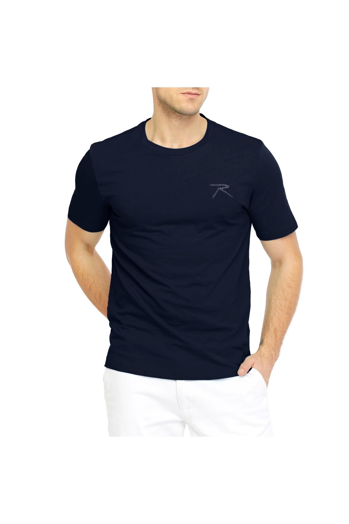 raru %100 Pamuk T-Shirt PATEO LACİVERT
